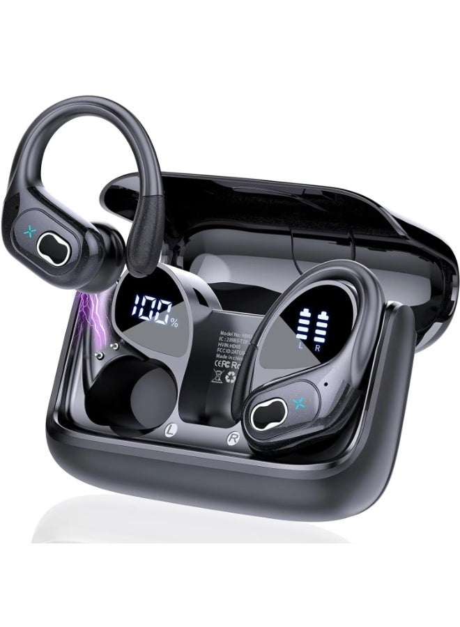 HD65 True Wireless Earbuds Bluetooth 5.3, ANC/ENC Noise Cancelling Headphones with LED Digital Display, 50H Long Playtime, IPX7 Waterproof, Deep Bass Stereo Sound for Sports, Workout, Gym - Image 1
